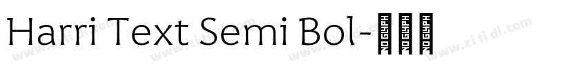 Harri Text Semi Bol字体转换